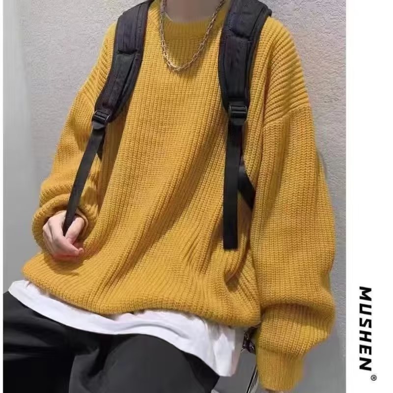 Loose Casual Retro Trendy Underwear Crew Neck Sweater
