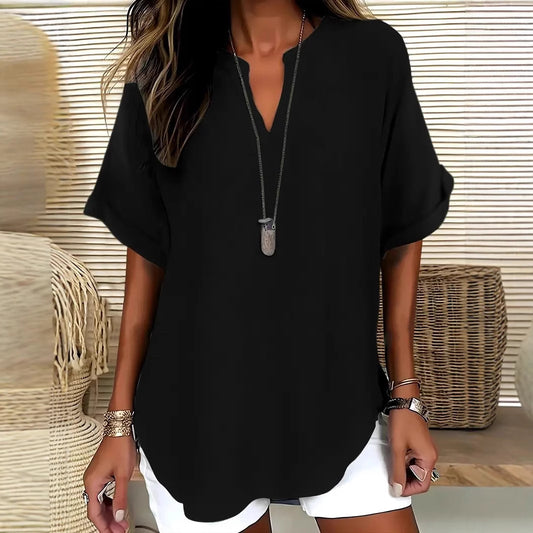 Summer Loose Solid Color Women's Casual Shirt