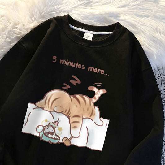 Let Me Sleep For Another Five Minutes Man Sudadera Korean Sweatshirt