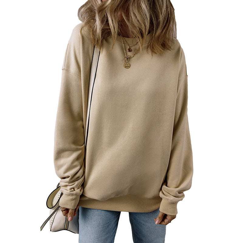 European And American Loose Oversize Laid-back Long Sleeve Sweater Women