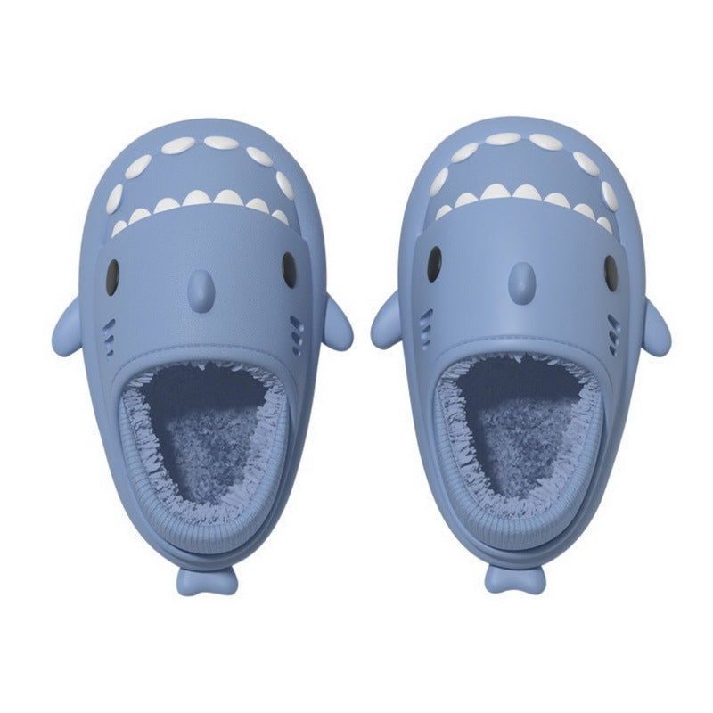 Waterproof Gradient Shark Cotton Slipper