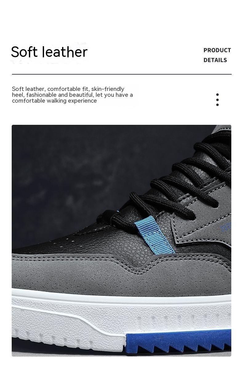 High-top Shoes Men's Flat Sneakers Trendy Versatile Student Casual Shoes Pumps