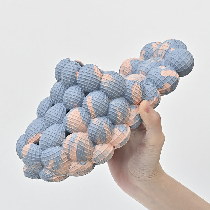 Tie Dye EVA Bubble Slides Platform Slippers Women Summer New Men Foam Sandals Flats Fashion Message Couple Designer Shoes