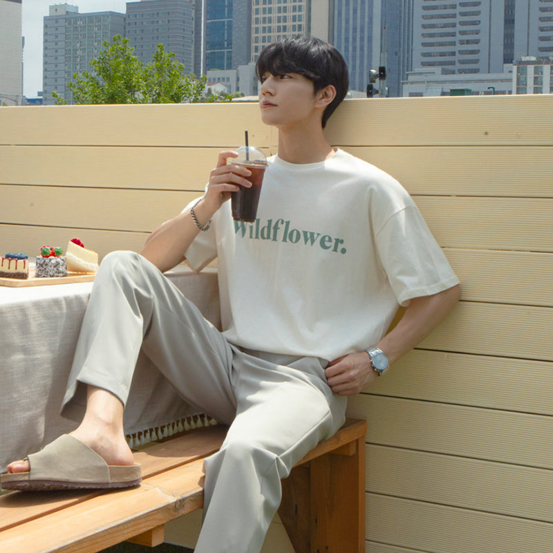 Mrcyc high quality summer casual versatile t-shirt men''s Korean version simple letter printing loose short sleeve top fashion