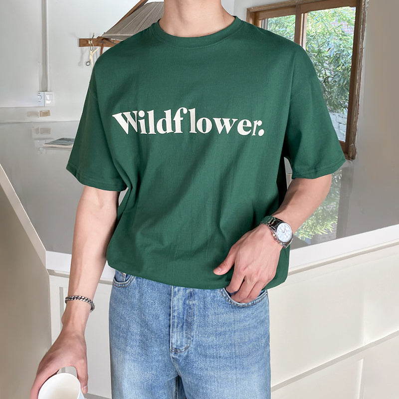 Mrcyc high quality summer casual versatile t-shirt men''s Korean version simple letter printing loose short sleeve top fashion