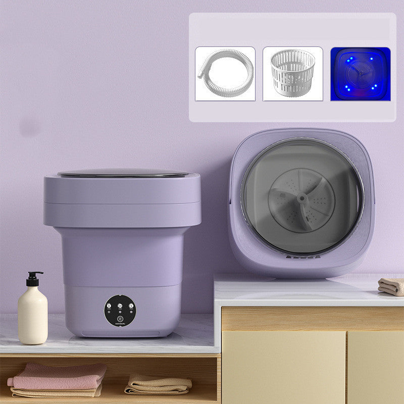 LexaCart Foldable Mini Washing Machine – With Spin Dryer (3 Modes)
