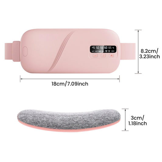 Compress Stomach Heating Pad Vibration Massage Stomach Heating Belt Waist Supporter