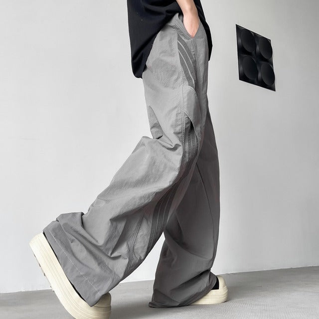 Tactical Pants Striped Drawstring Design Landing Paratrooper Pants