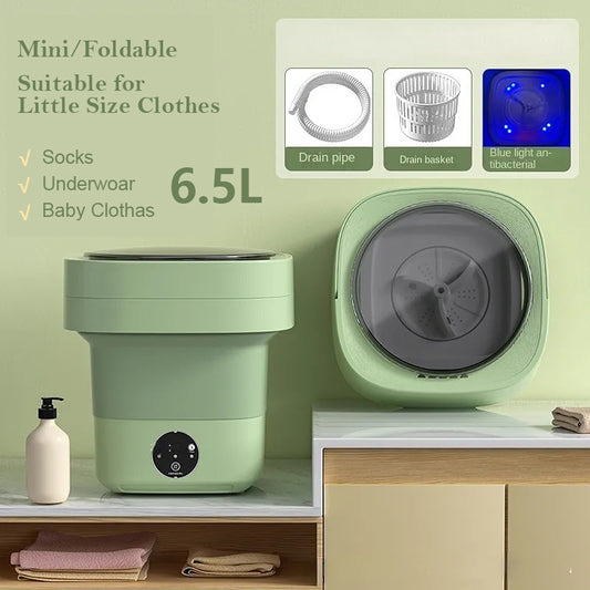 LexaCart Foldable Mini Washing Machine – With Spin Dryer (3 Modes)