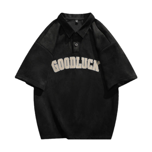 Tile Letter Print Short-sleeve POLO