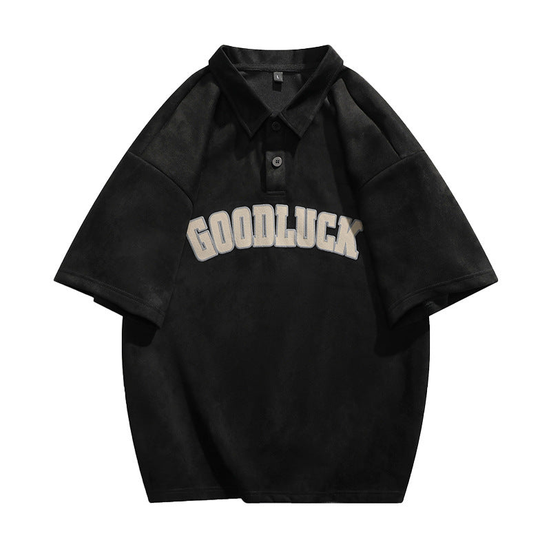 Tile Letter Print Short-sleeve POLO