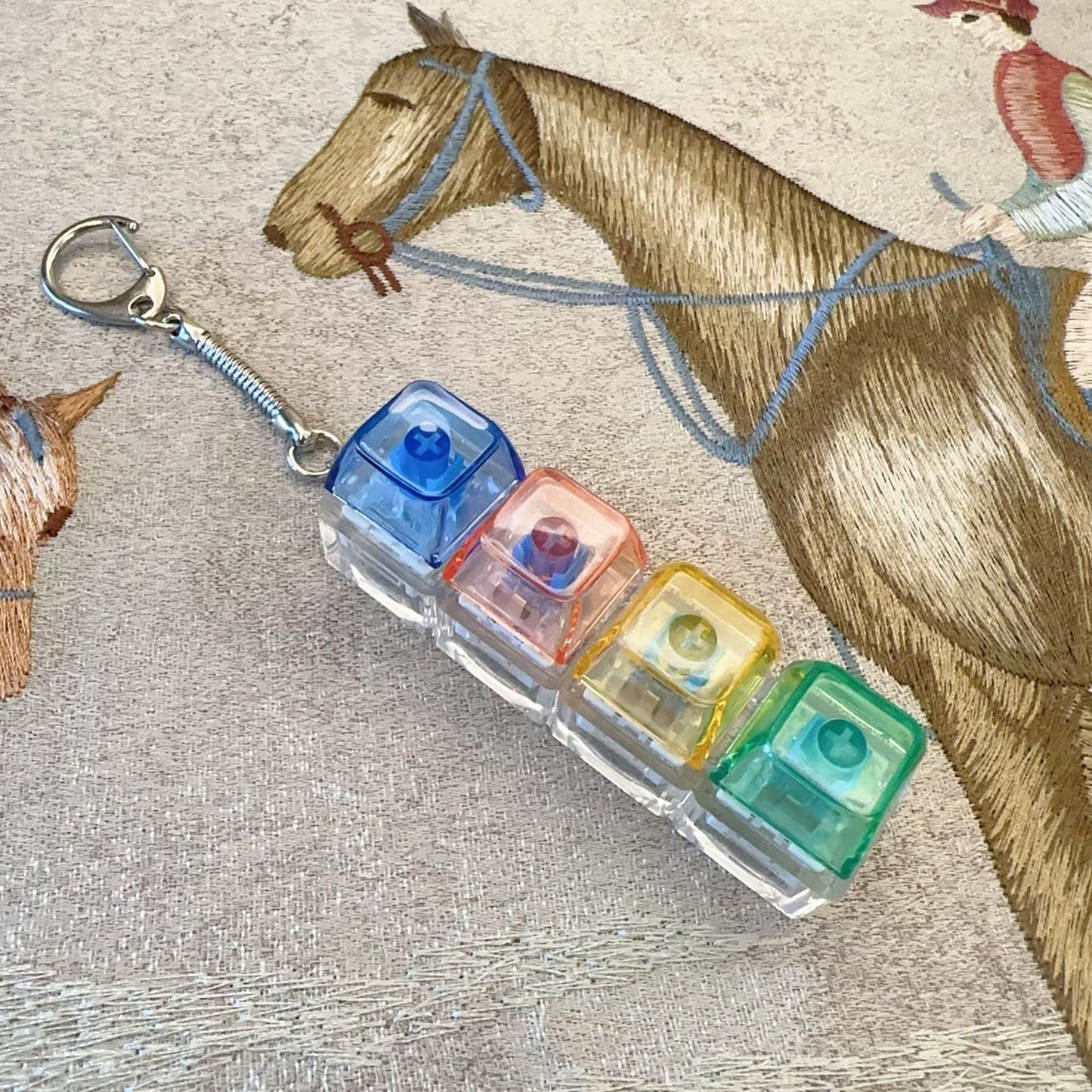 Decompression PC4 Key Mechanical Keyboard Keychain Decompression Vent Toy