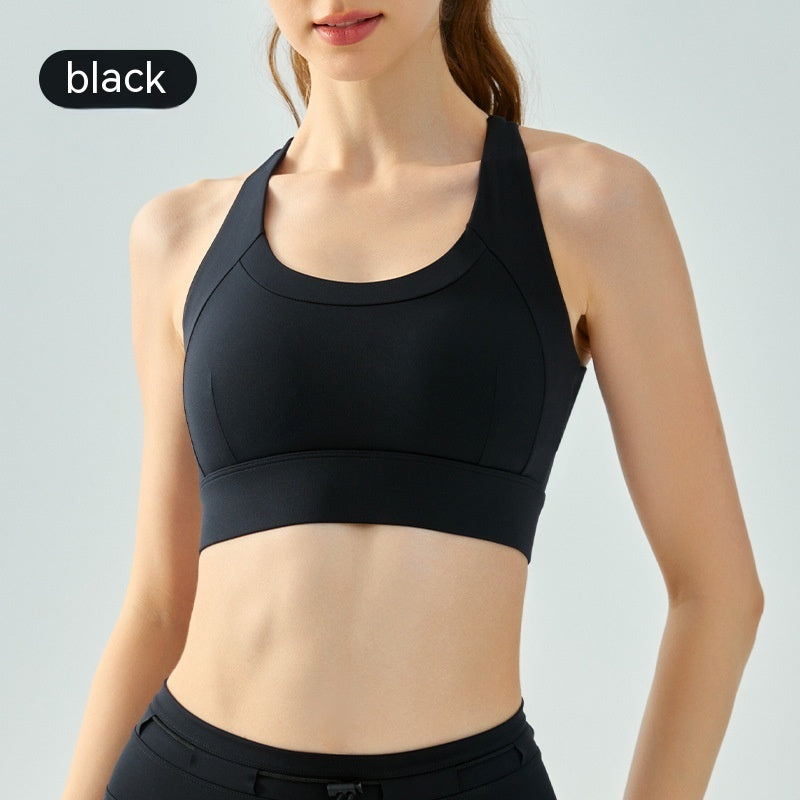 Nude Feel One-piece Yoga Vest With Chest Pad Workout Top