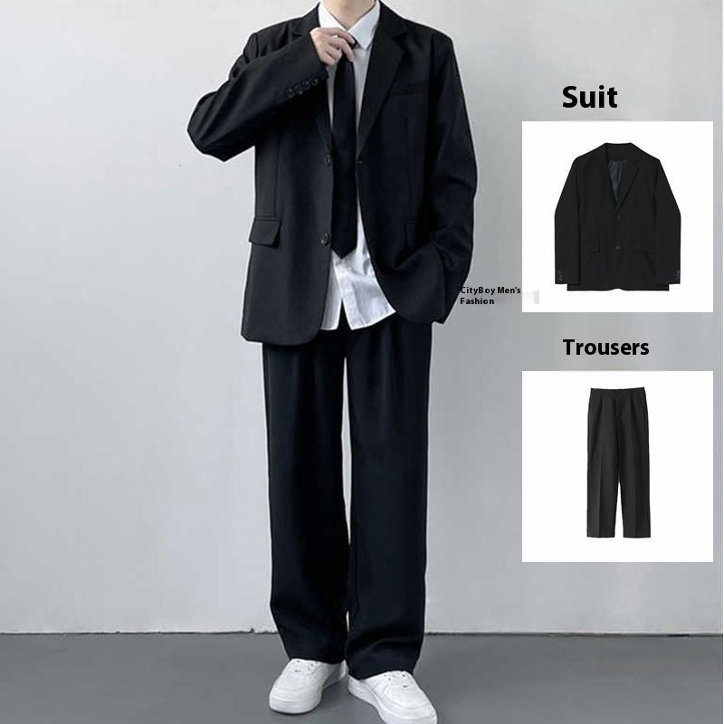 Plus Size Suit Jacket Men's College Style Spring And Autumn