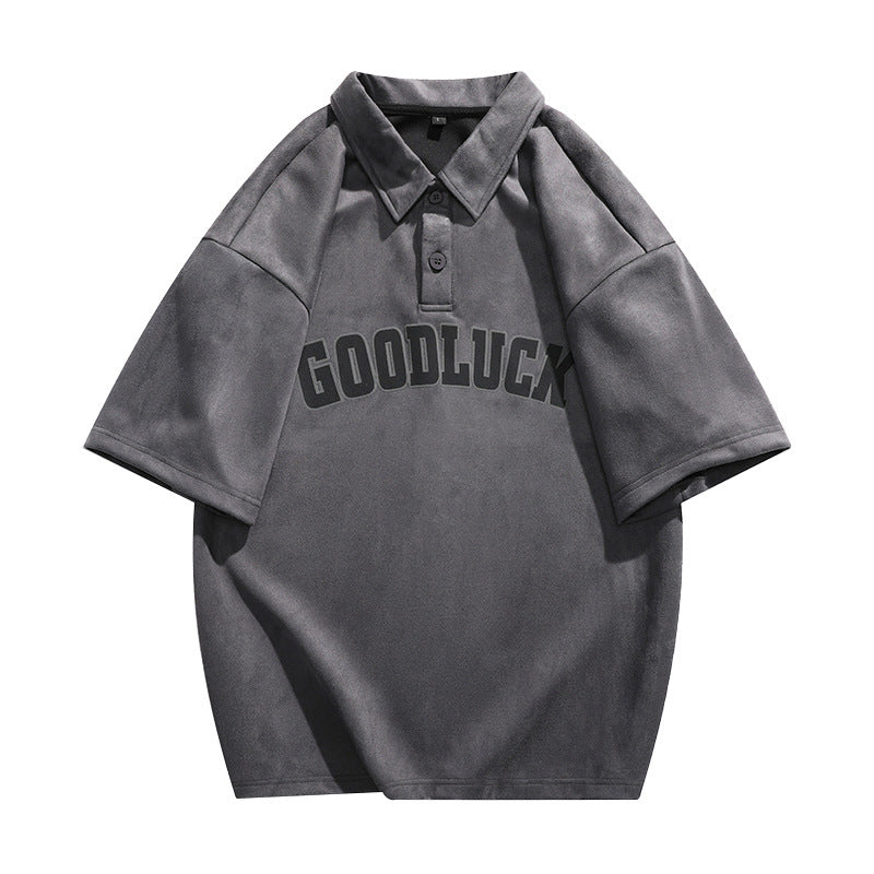 Tile Letter Print Short-sleeve POLO