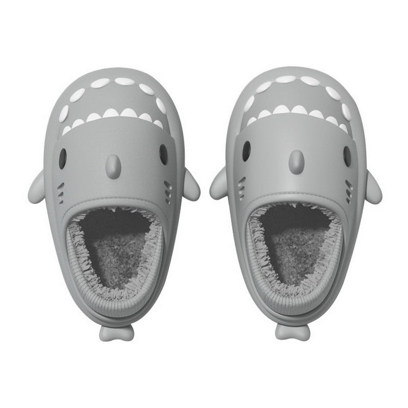 Waterproof Gradient Shark Cotton Slipper
