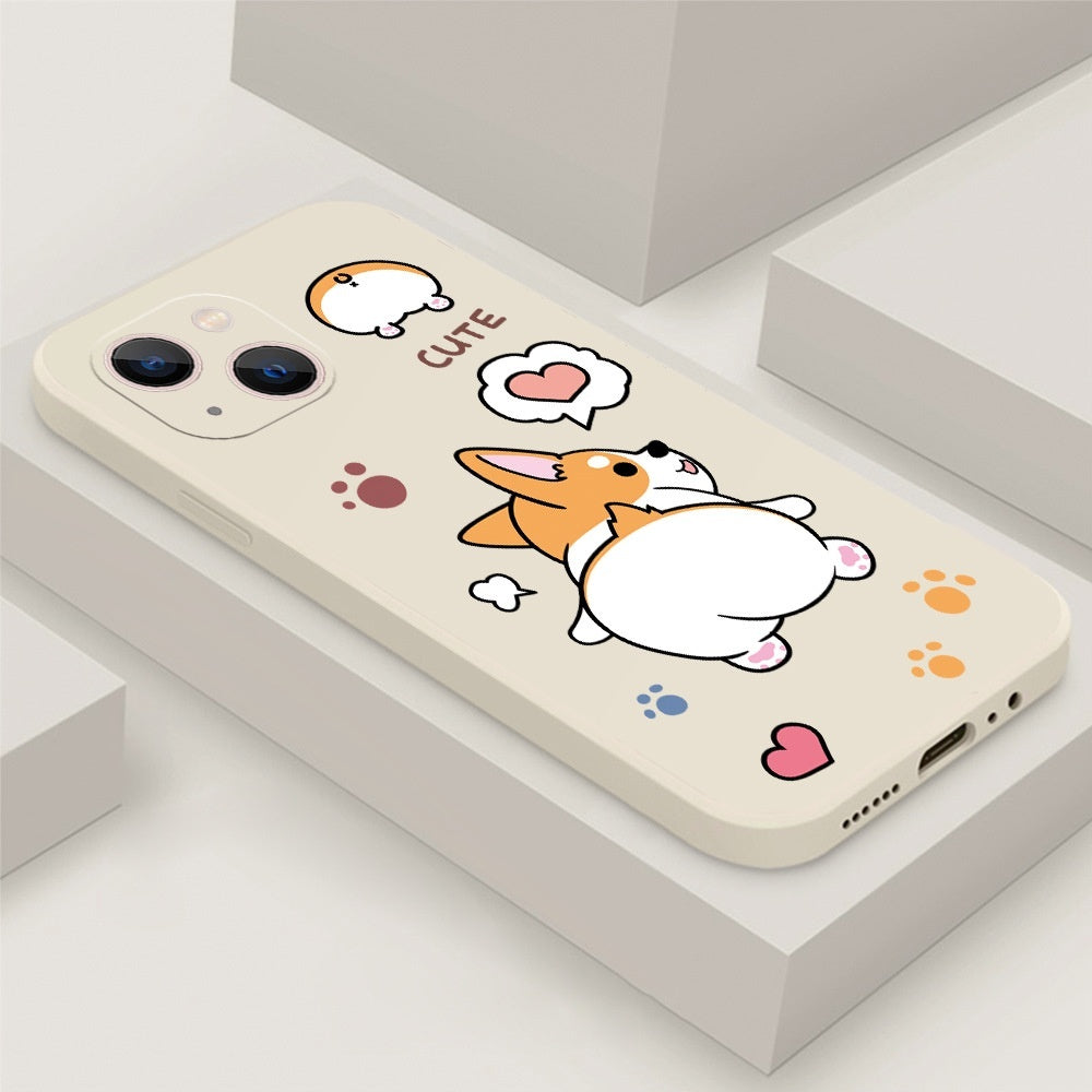 Corgi Cartoon Silicone Soft Cover Phone Case