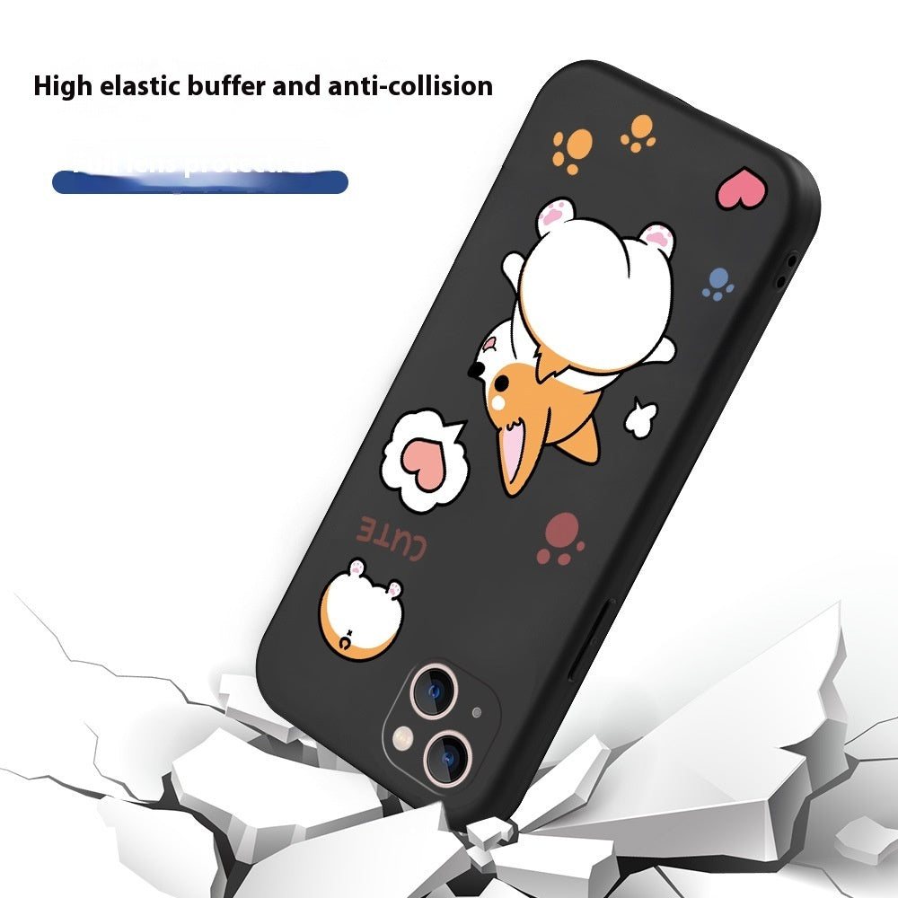 Corgi Cartoon Silicone Soft Cover Phone Case