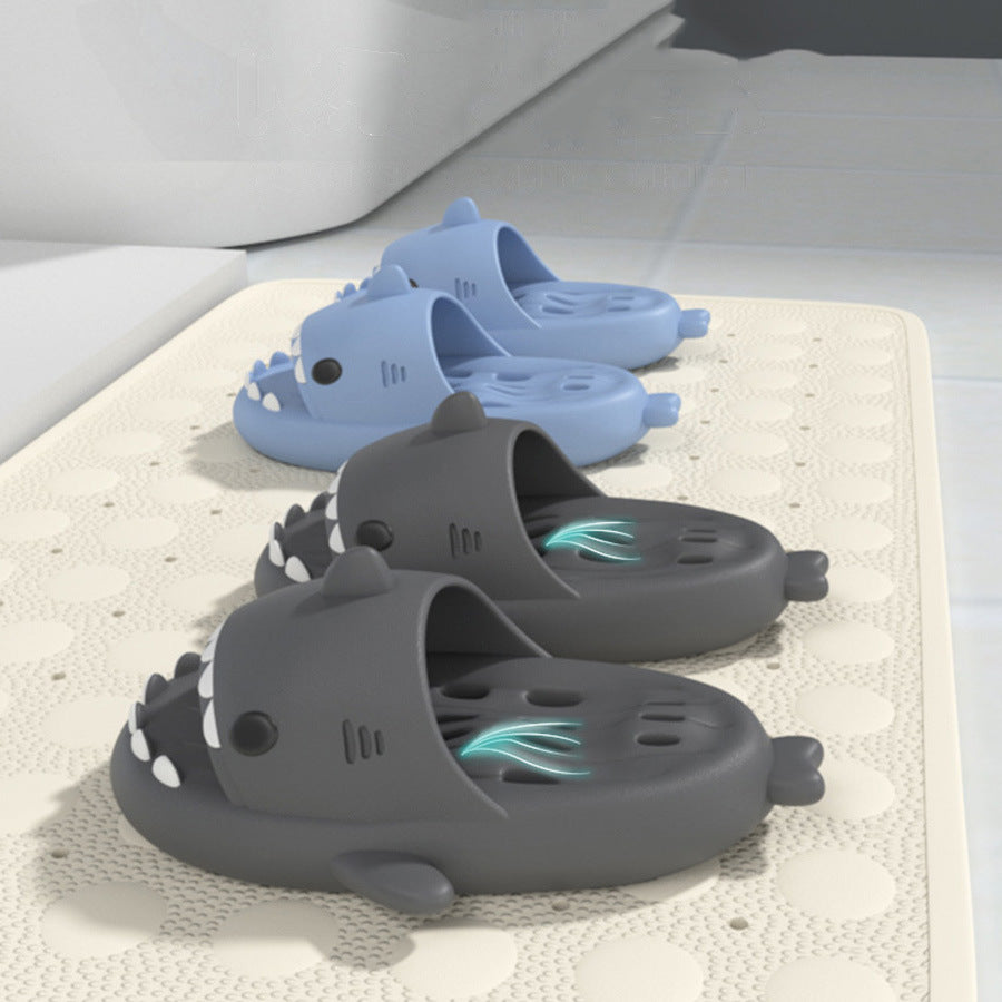 Shark Slippers With Drain Holes Shower Shoes For Quick Drying Eva Pool Shark Slides Beach Sandals With Drain Holes