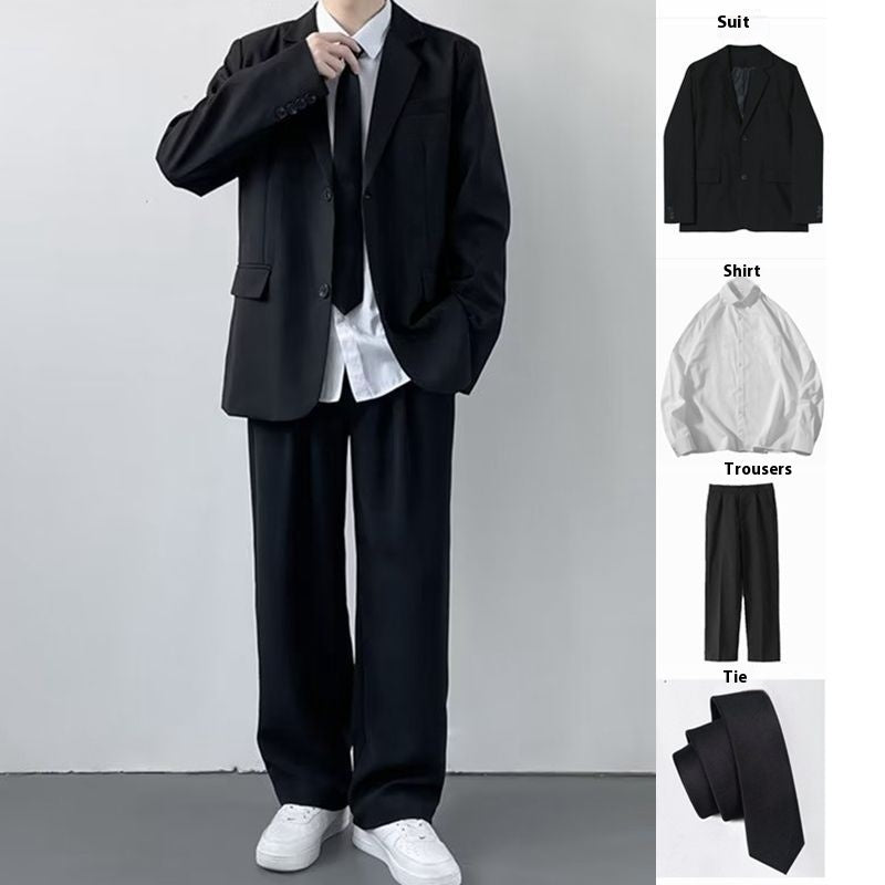 Plus Size Suit Jacket Men's College Style Spring And Autumn