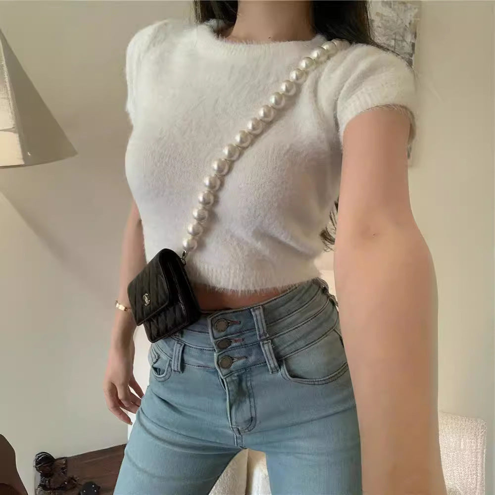 Short Sleeve Slim Fit Inner Wear Bottoming Shirt