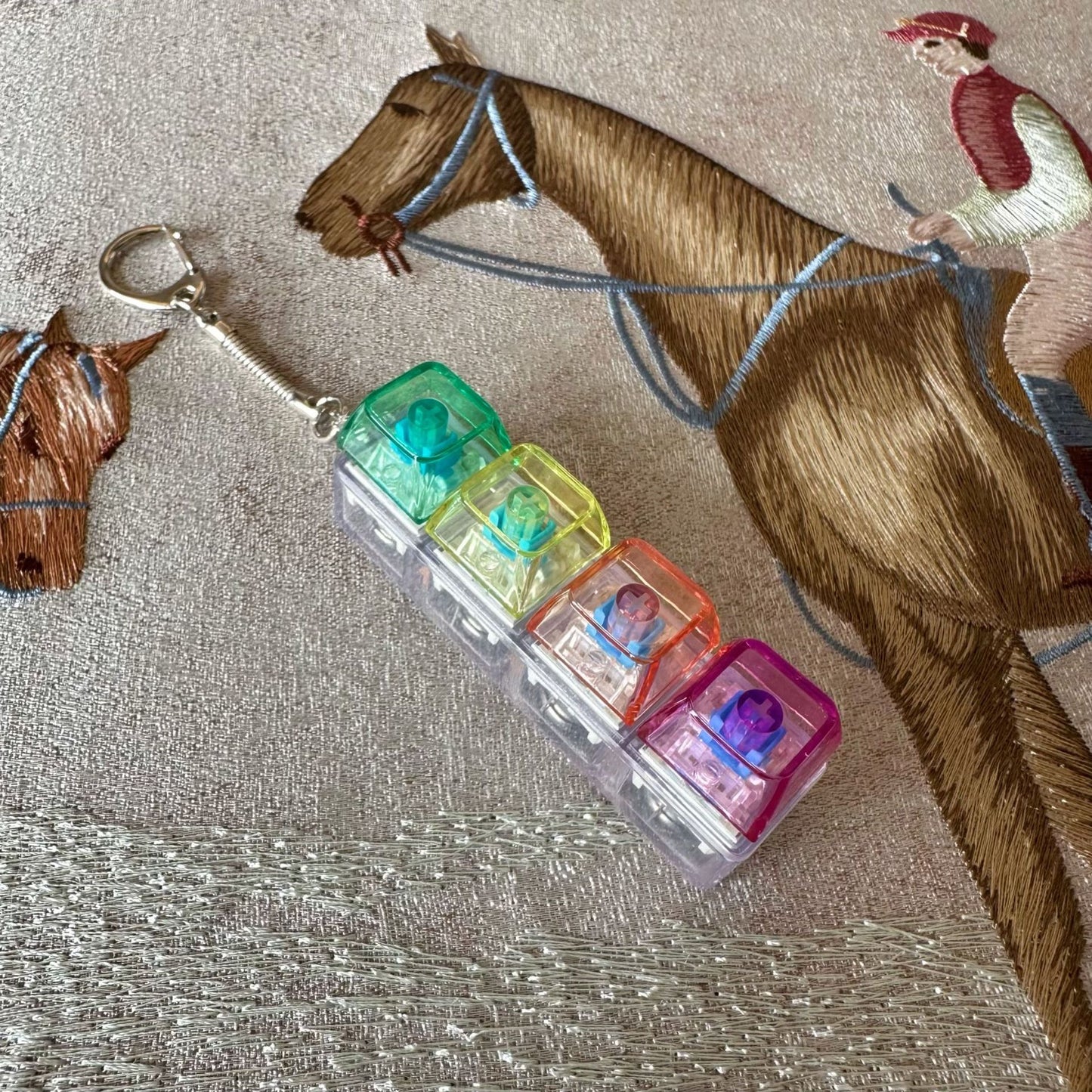 Decompression PC4 Key Mechanical Keyboard Keychain Decompression Vent Toy