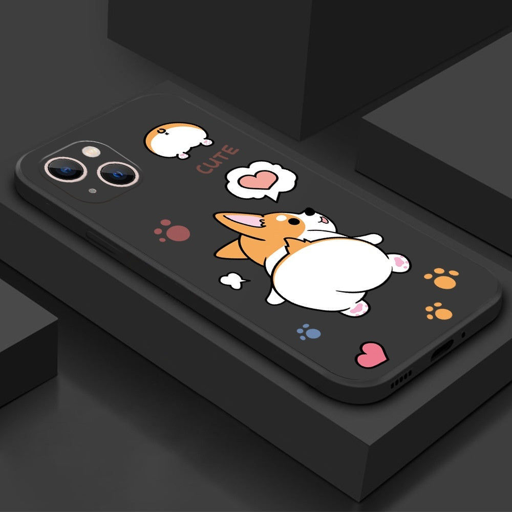 Corgi Cartoon Silicone Soft Cover Phone Case