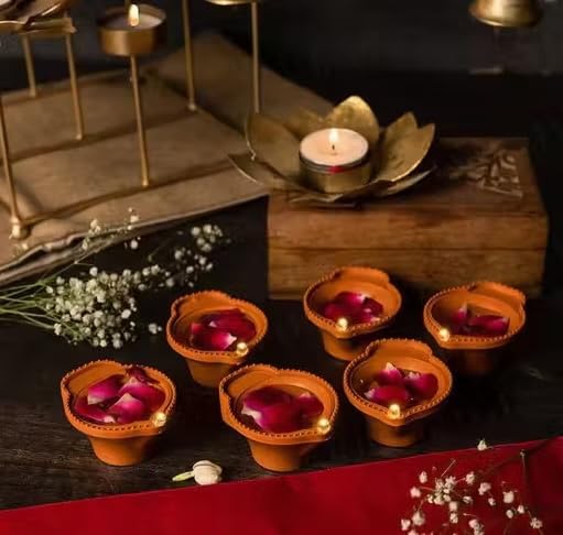 LED Light Water Sensor Diyas Plastic with, Ambient Lights, (Pack of 6/12/18/24)