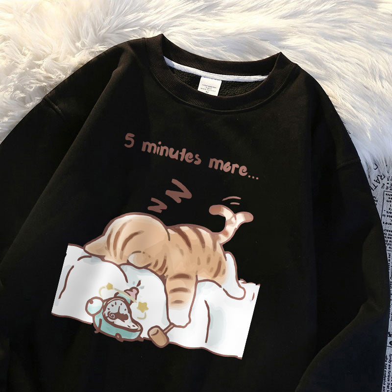 Let Me Sleep For Another Five Minutes Man Sudadera Korean Sweatshirt