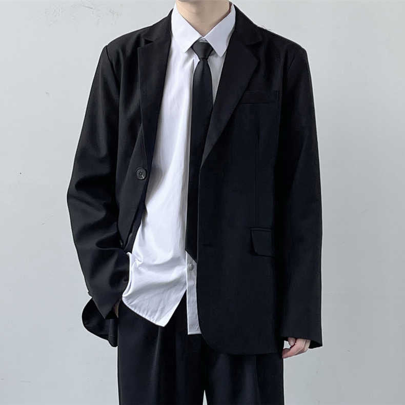 Plus Size Suit Jacket Men's College Style Spring And Autumn