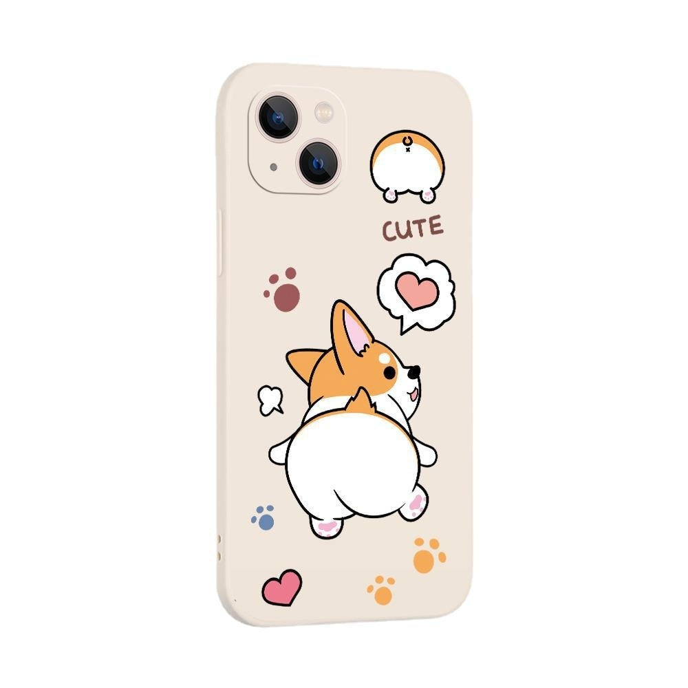 Corgi Cartoon Silicone Soft Cover Phone Case