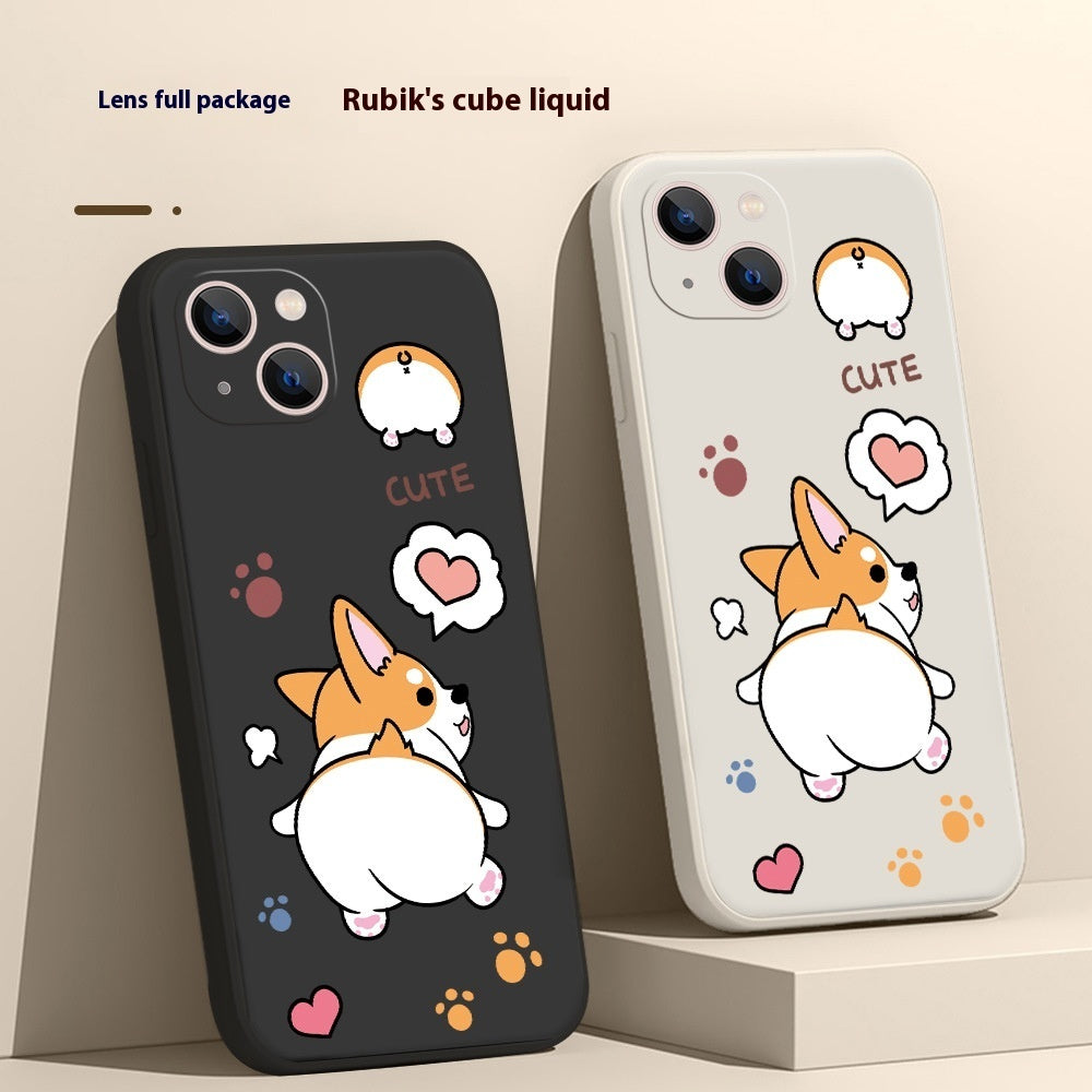 Corgi Cartoon Silicone Soft Cover Phone Case