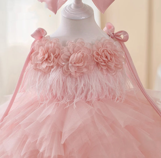 One Year Old Celebration Dress Beautiful Flower Girl Wedding