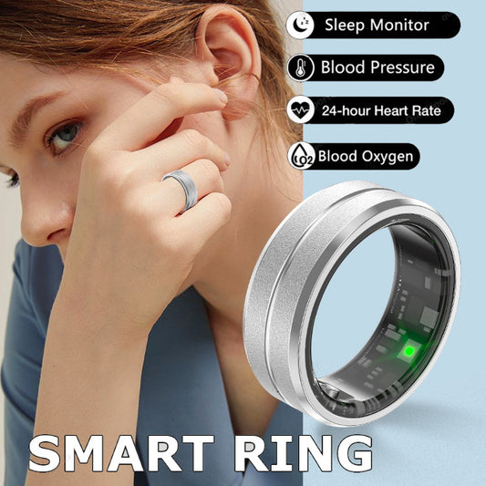 2025 Smart Ring For Men Women Heart Rate Blood Oxygen Monitoring Multi Sports Modes IP68 Waterproof Smart Rings