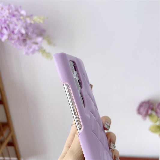 Samsung S23 Diamond Plaid Phone Case Leather Phone Protective Case