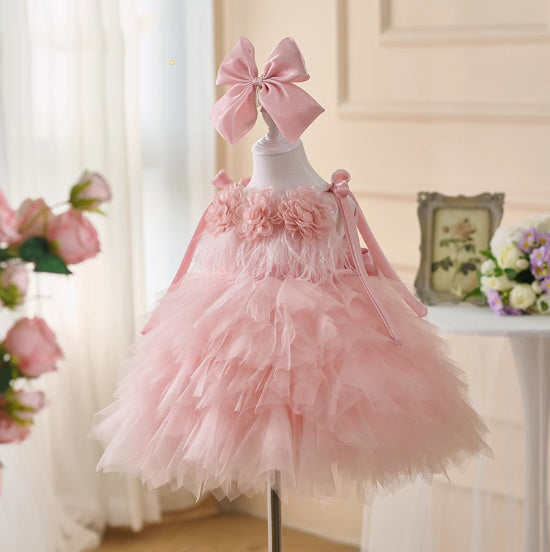 One Year Old Celebration Dress Beautiful Flower Girl Wedding
