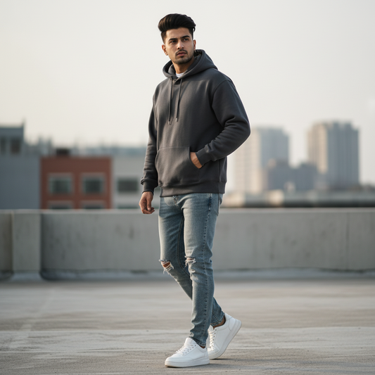 Retro Heavy Fleece Hoodie – 480g Premium Pullover